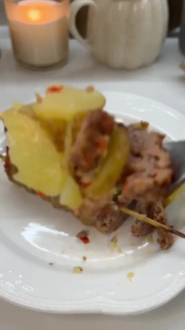 Potato and Ground Beef Skewers