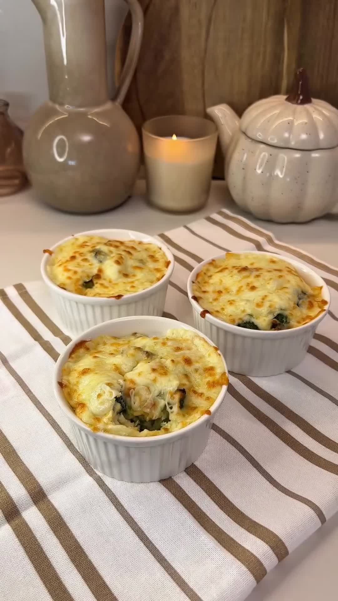 Individual Broccoli and Cheese Bakes