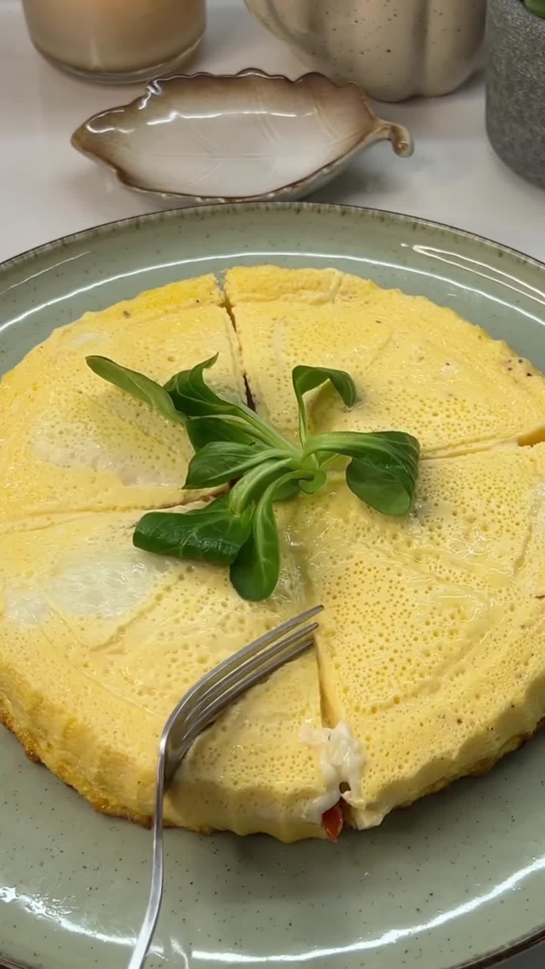Omelette with Tomatoes, Mozzarella and Spinach