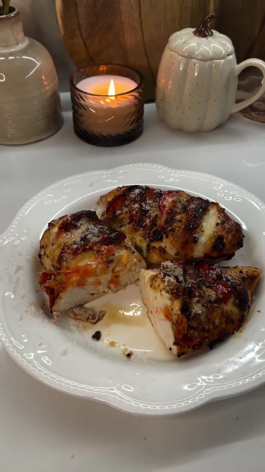 Hasselback Chicken Breast with Tomato and Mozzarella