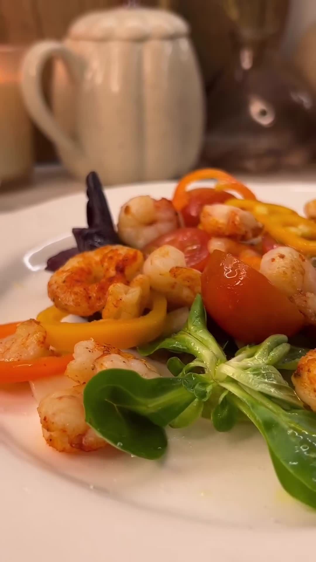 Warm Teriyaki Shrimp Salad