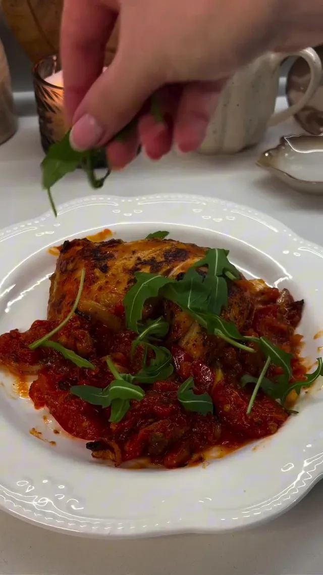 Chicken Legs with Tomatoes and Onion in Tomato Sauce