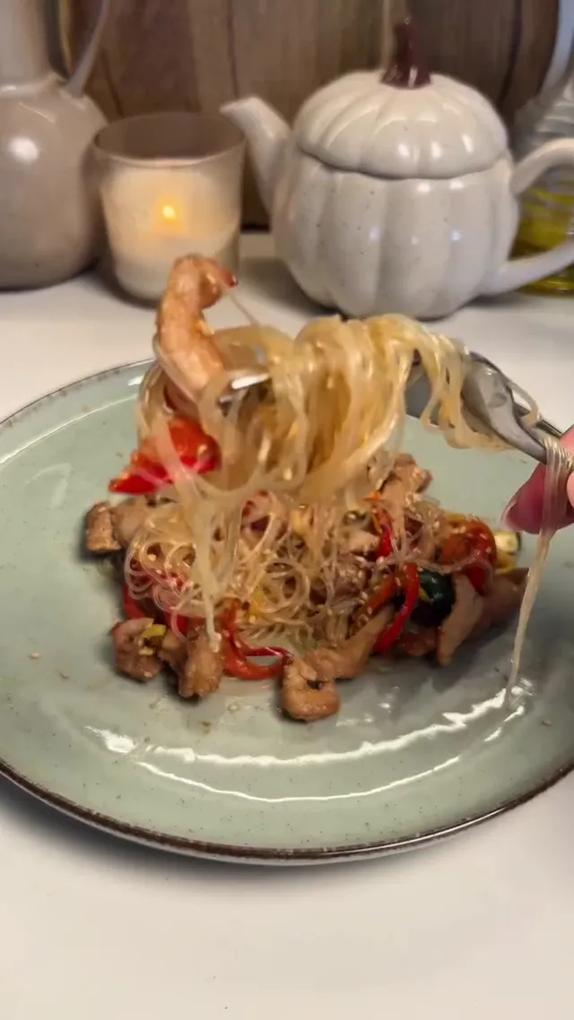 Pork with Glass Noodles and Vegetables