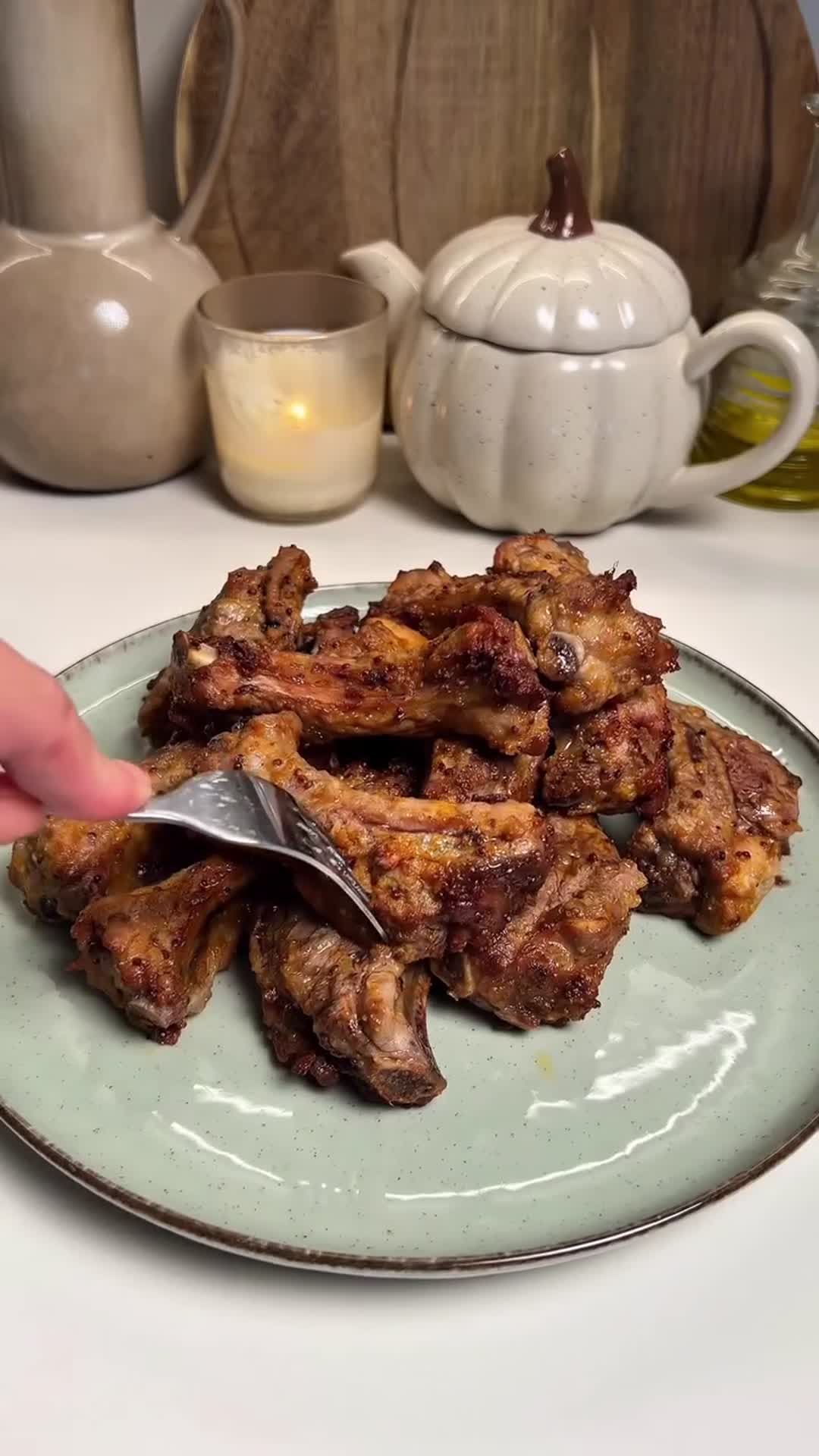 Pork Ribs in Garlic Mustard Marinade
