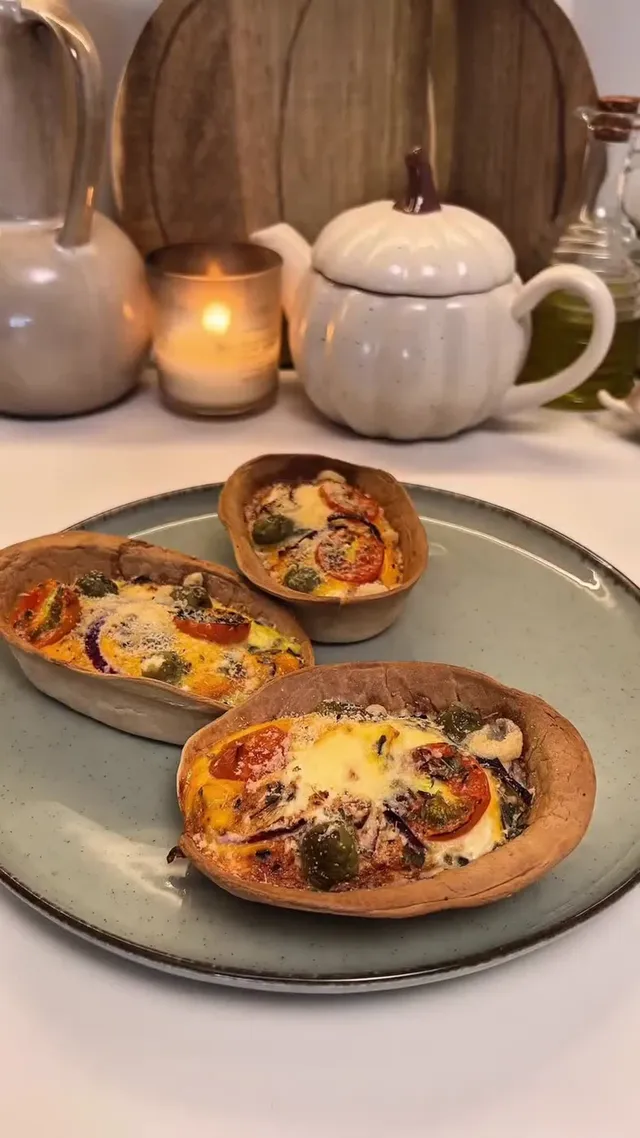 Baked Eggs in Tortilla Cups with Feta