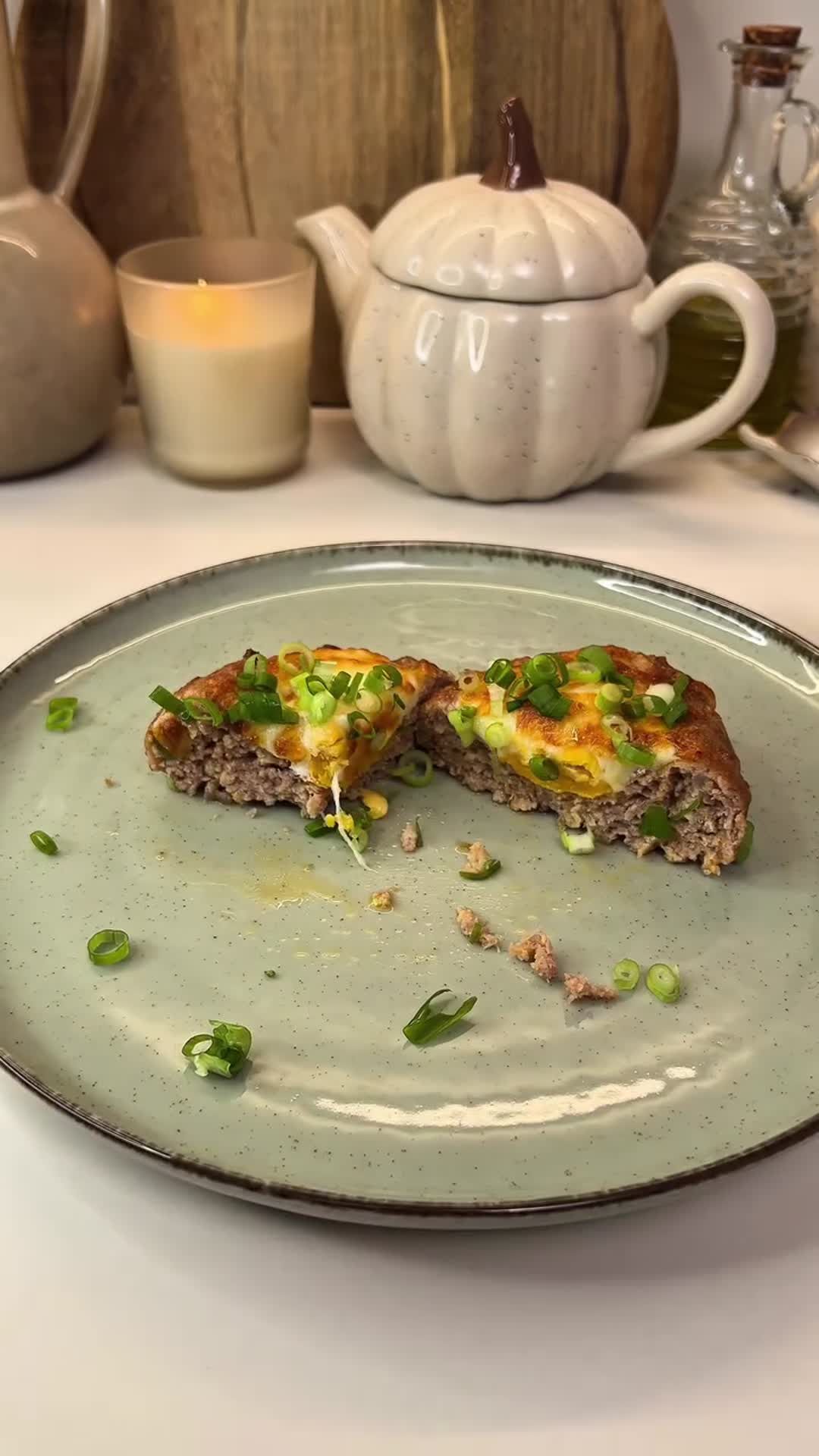 Meat Nests with Egg and Cheese