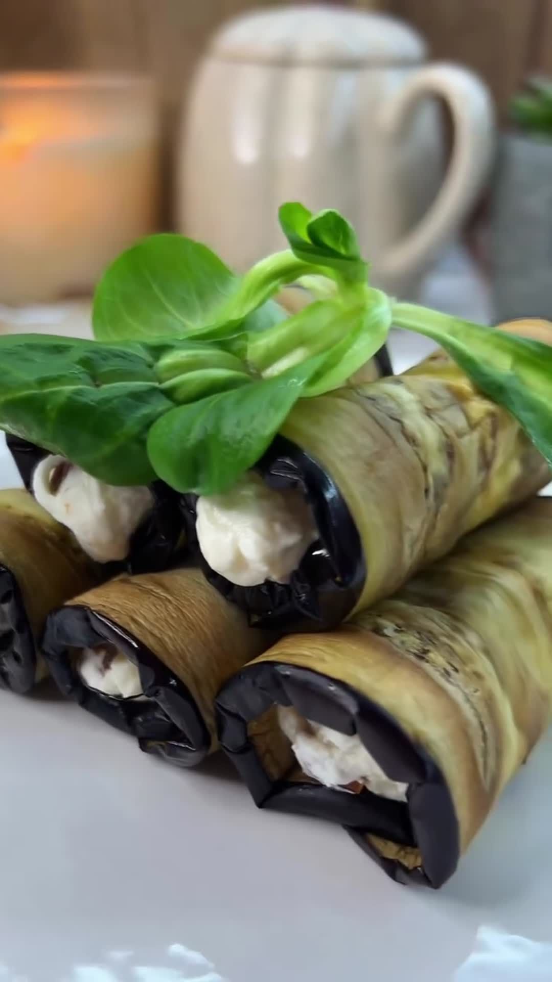 Eggplant Rolls with Cream Cheese