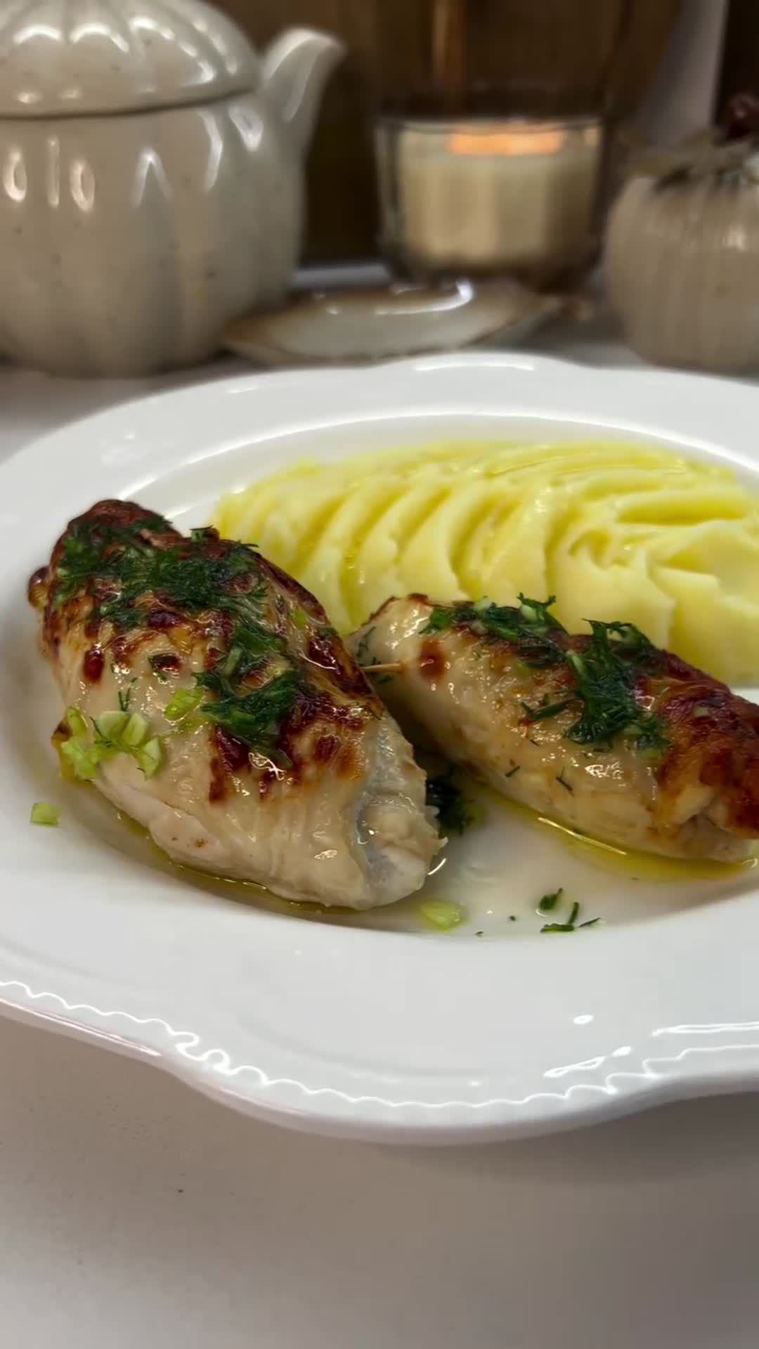 Chicken Roulades with Garlic Butter