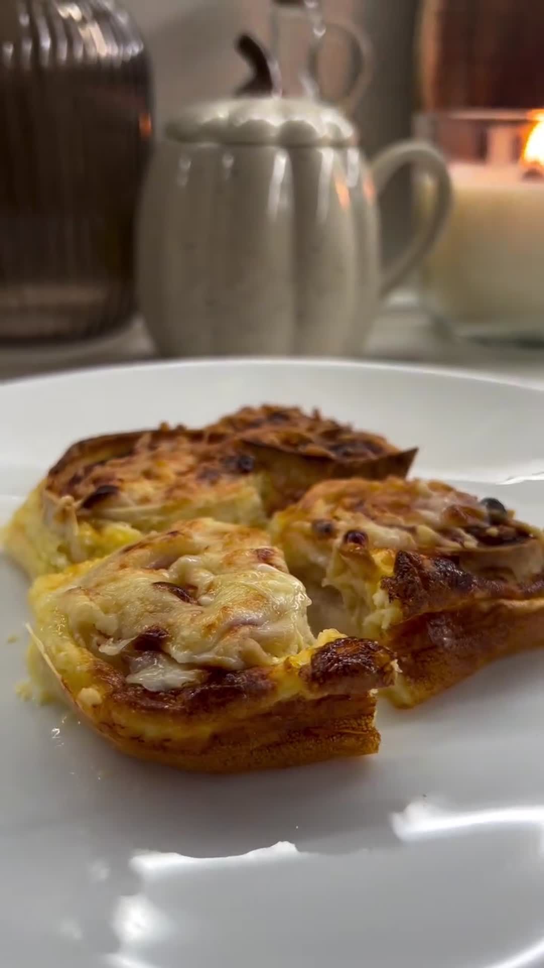 Tortilla Pinwheels with Ham in Egg Custard