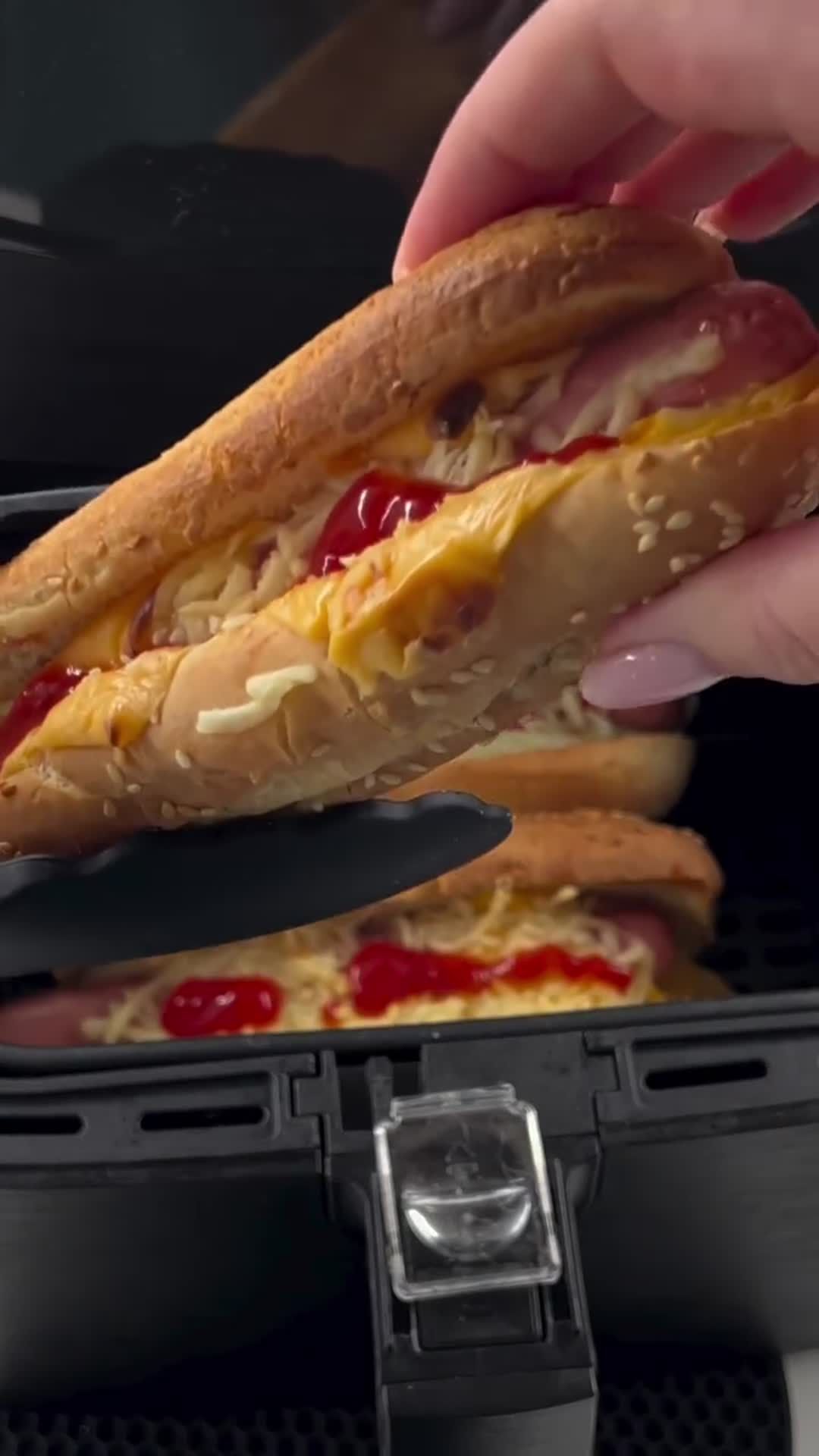 Hot Dogs with Cheese and Crispy Onions