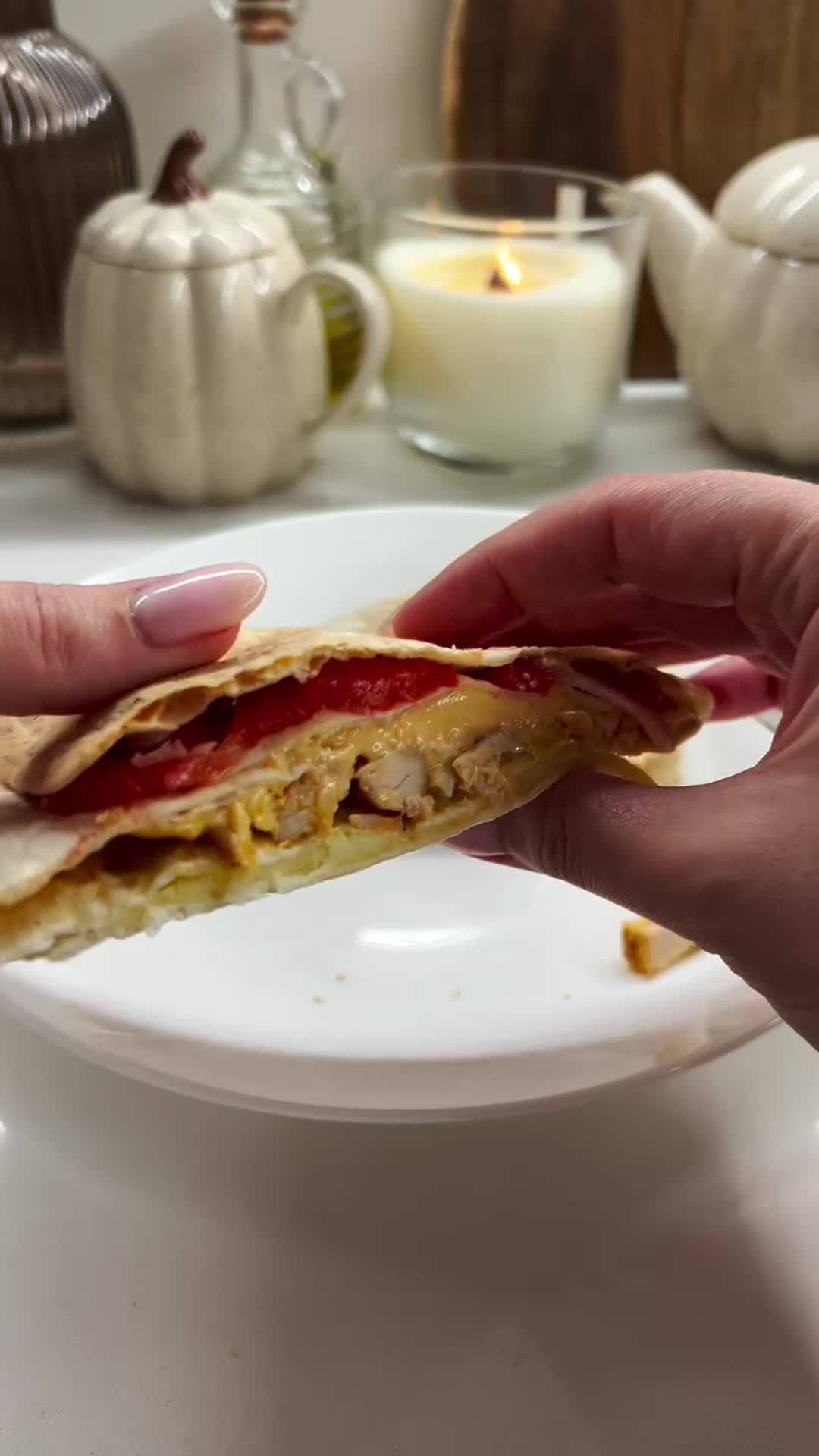 Four-Fold Chicken Quesadilla